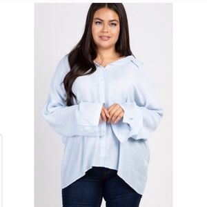 Pinkblush Soft Blue Women's Blouse